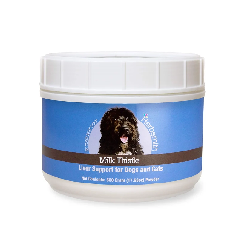 Herbsmith Chardon-Marie Biologique pour Chiens et Chats – Soutien Hépatique – 500 g – Fabriqué aux États‑Unis