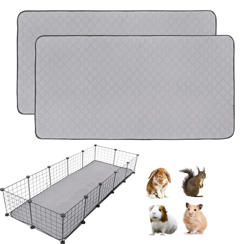 LWYMX Tapis-Liner Cage Cochon-d-inde 24x60 – Lavable et Anti-Fuite, 2 Paquets