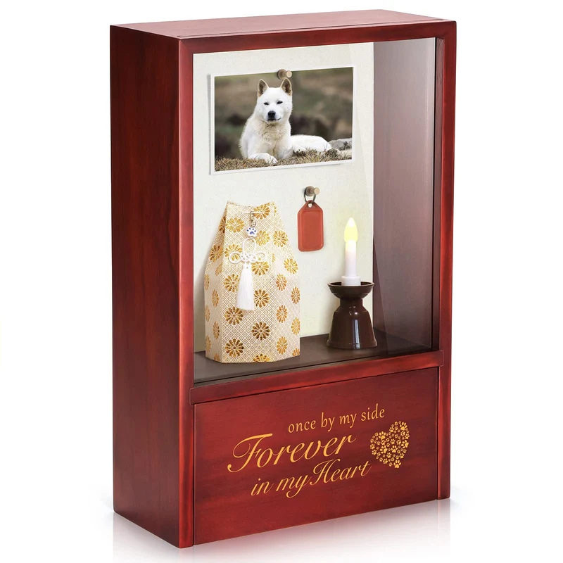 TJ.MOREE Urne pour Chien - Coffret mémoriel d'exposition personnalisé - À mes côtés, pour toujours dans mon cœur