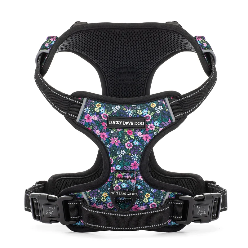 Harnais anti-tirage Lucky Love Dog Primrose XS — Réglable et Confortable pour Petits Chiens