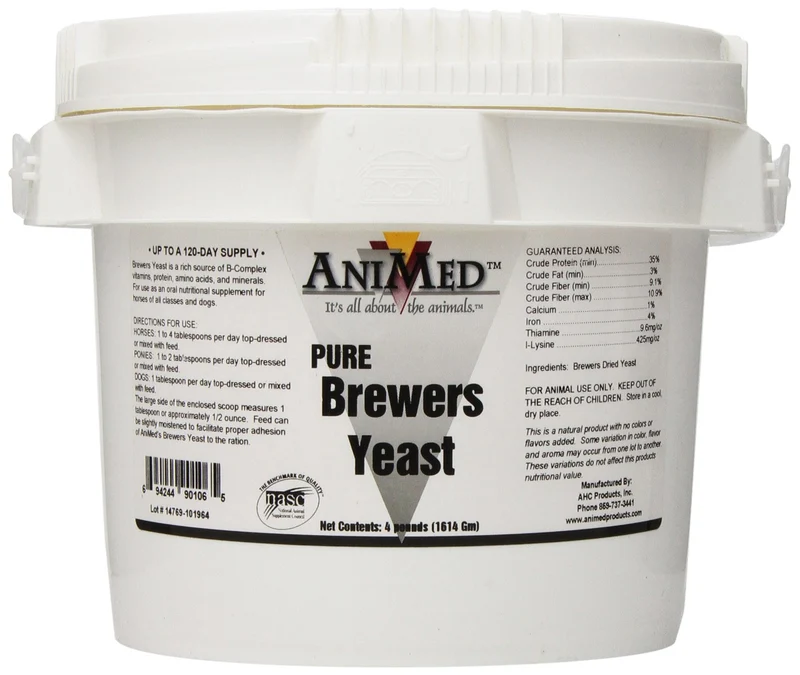 ANIMED Levure de bière pour cheval – Supplément 4 livres