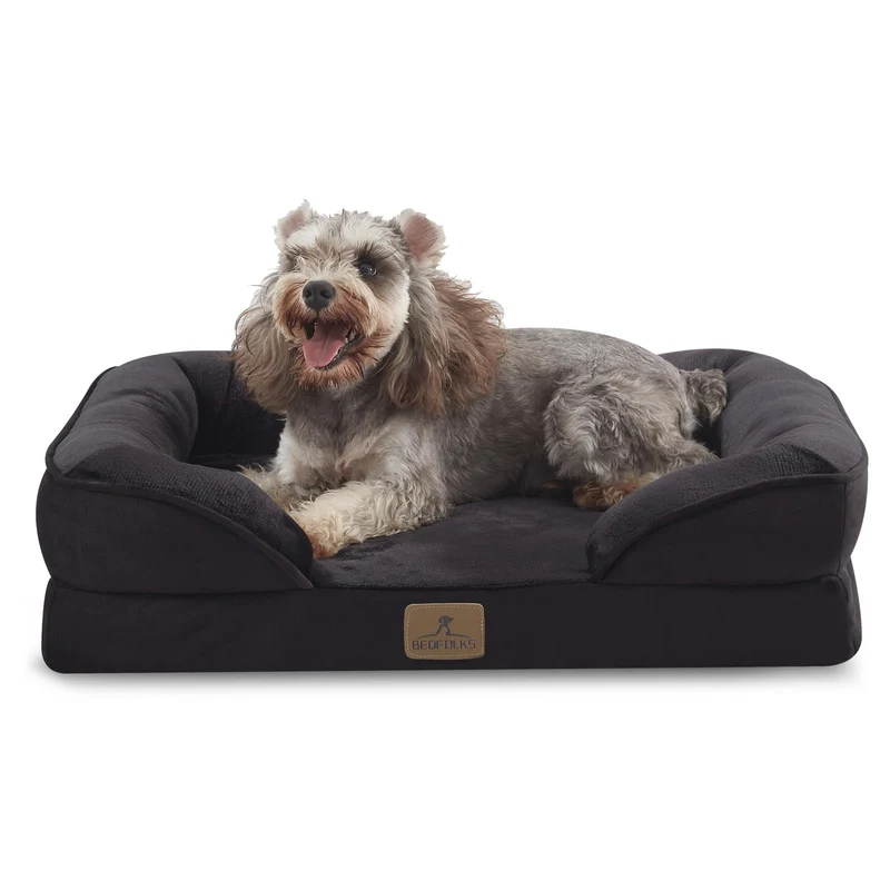 Bedfolks Lit Orthopédique Petit Chien et Chat – Canapé Étanche avec Mousse Œuf