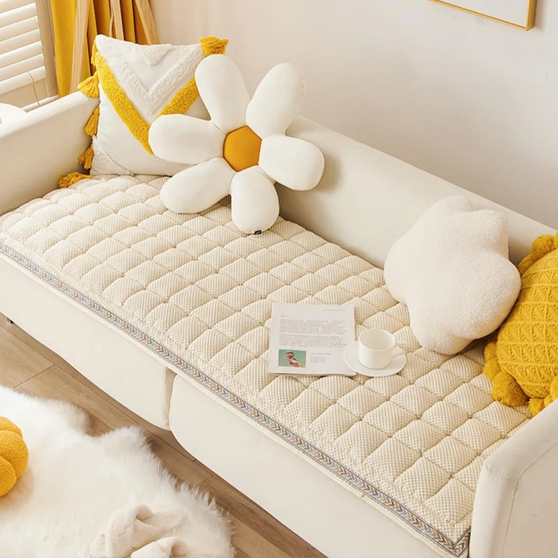 Awjcsv Housse Canapé Chien Beige — Protège-Sofa Lavable et Anti-Glissement