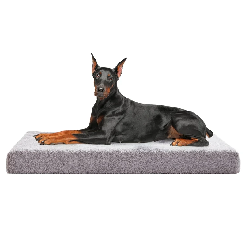Wataniya Pet – Coussin Chien Refroidissant, Mousse à Mémoire et Gel Frais, Housse Lavable et Doublure Étanche (Jusqu’à 130 lb)