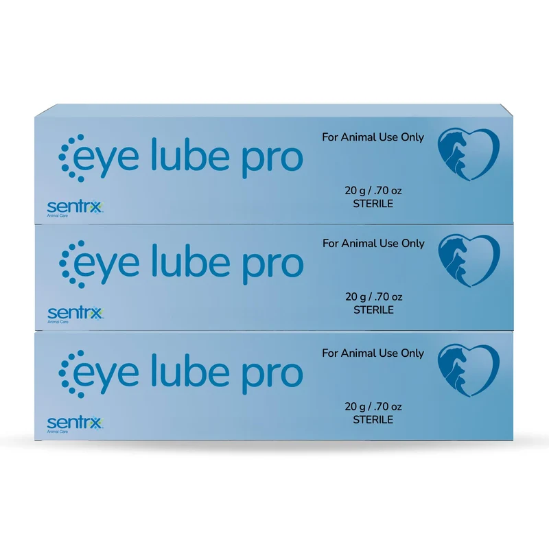 Sentrx Eye Lube Pro – Gouttes hydratantes pour chiens, chats et chevaux – Pack 3×20 g