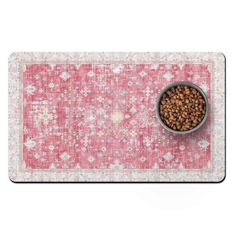 Usnfhcaw Tapis Alimentaire pour Chiens et Chats – Absorbant, Antidérapant et Facile à Nettoyer
