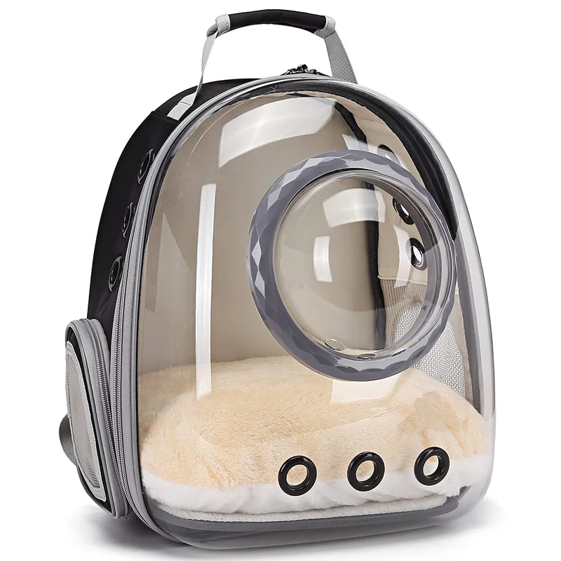 ORIZZP Sac à dos porte-chat avec bulle transparente — Transport pour chat, petit chien et lapin, avion approuvé, vert