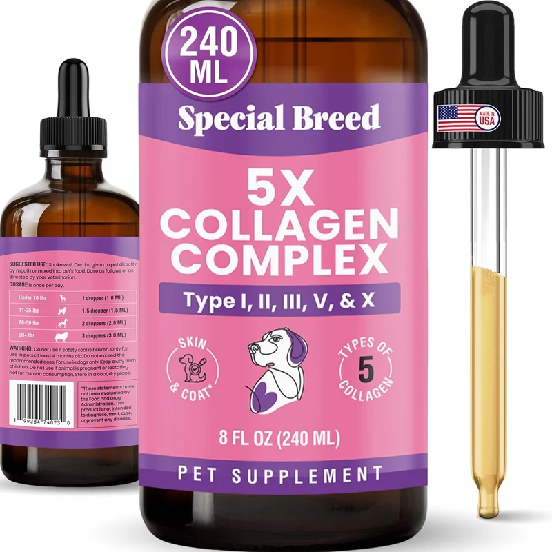 Special Breed Premium Collagène pour Chiens – Soutien des Articulations, Peau et Pelage (8 oz)