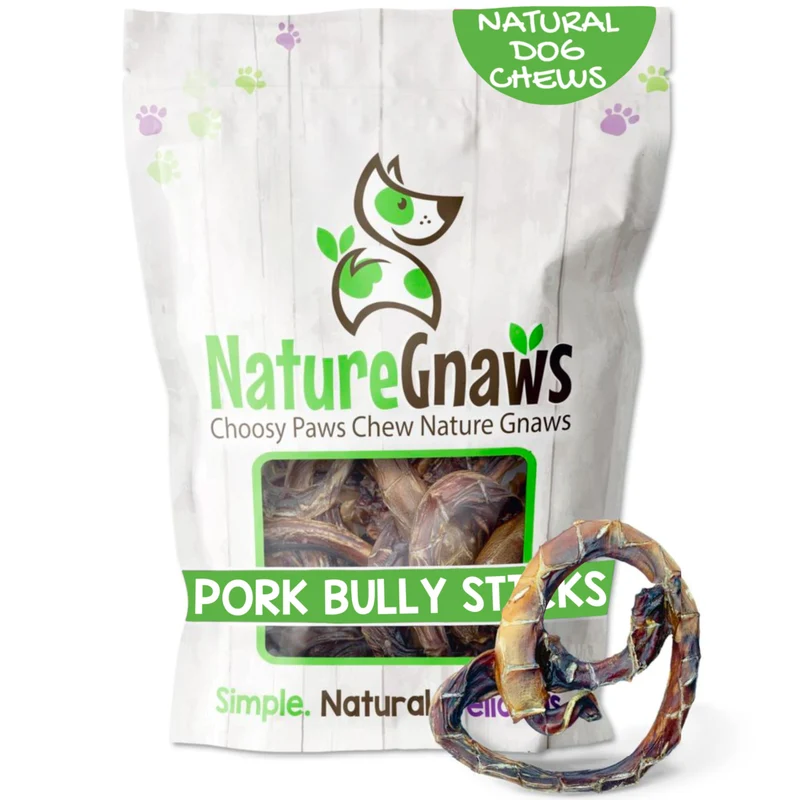 Nature Gnaws Bâtons de Porc Bretzels pour Chiens 4-5 po – 15 Unités – Sans Cuir Brut – Friandise Naturelle