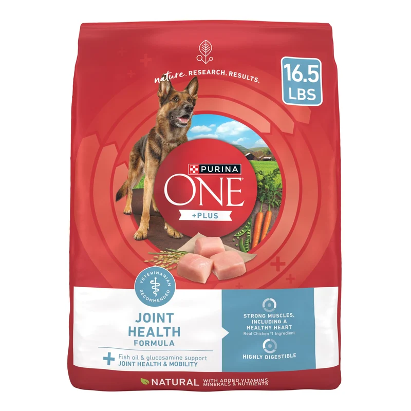 Purina ONE Plus – Santé des articulations pour chien adulte, croquettes naturelles, sac de 7,5 kg