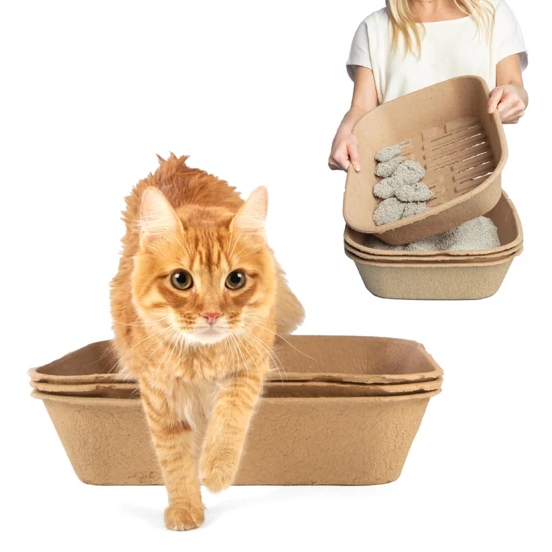 Kitty Sift: Ensemble de 2 Litières Jetables Jumbo + 1 Liner Sifteur – 3 Pièces, Portable et Contrôle des Odeurs