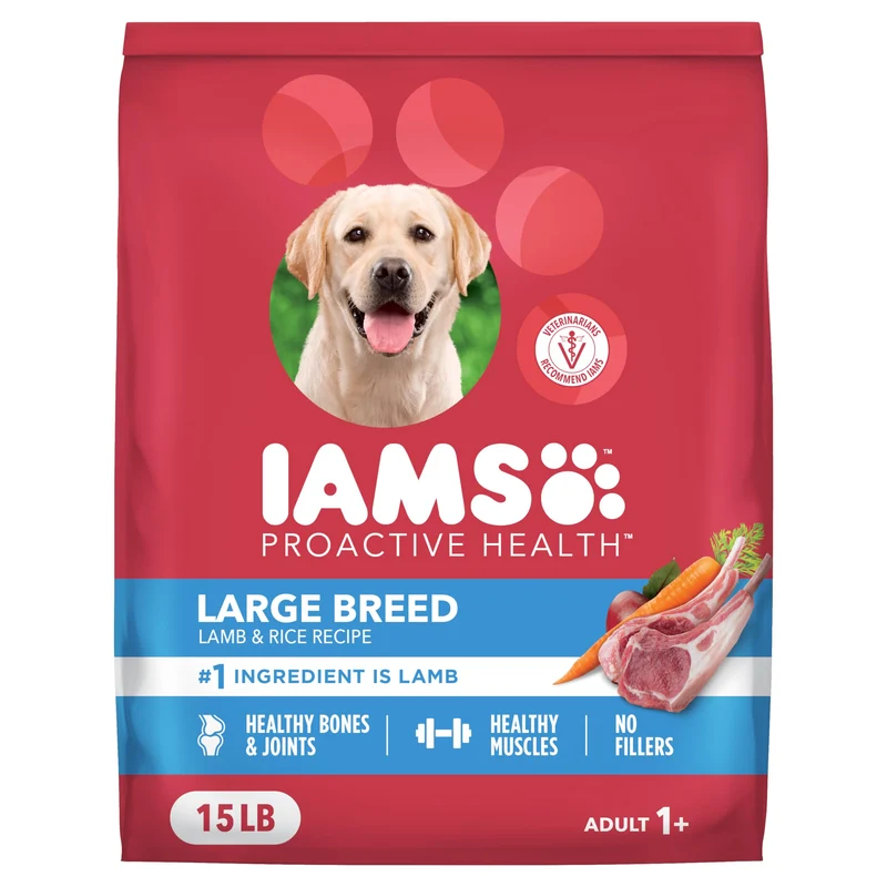 IAMS Proactive Health – Croquettes Agneau & Riz pour Grandes Races, 15 lb