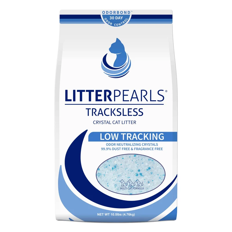 Litter Pearls Litière Cristaux Sans Parfum — ODORBOND, Contrôle d'Odeur, Non Agglomérante, 10,5 lb