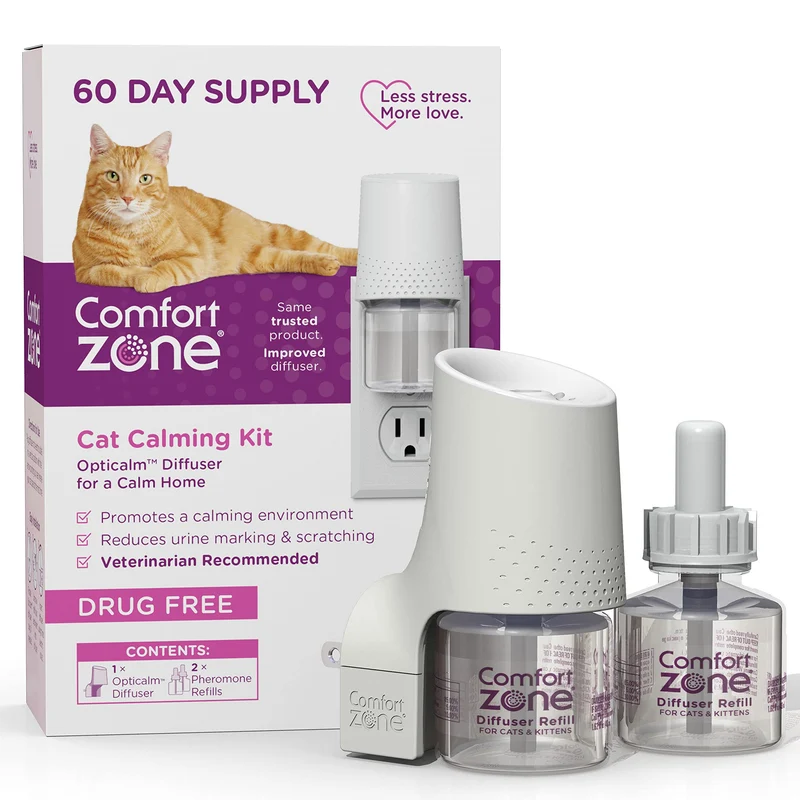 Comfort Zone Kit Démarrage 60 Jours — Diffuseur Calmant pour Chats + 2 Recharges