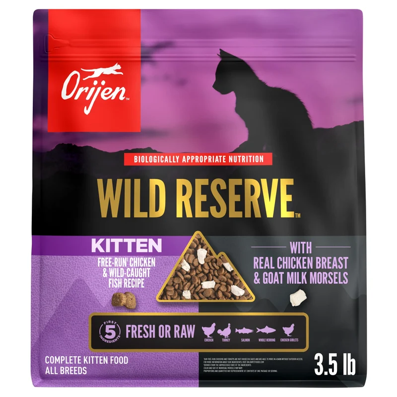 ORIJEN Wild Reserve Croquettes pour chaton — Poulet et poisson sauvage, 3,5 lb