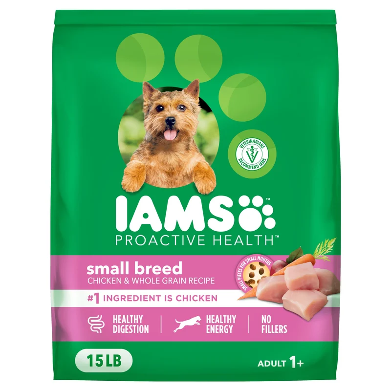 IAMS Proactive Health Croquettes Sèches pour Petits Chiens Adultes – Poulet et Céréales, Sachet 6,8 kg