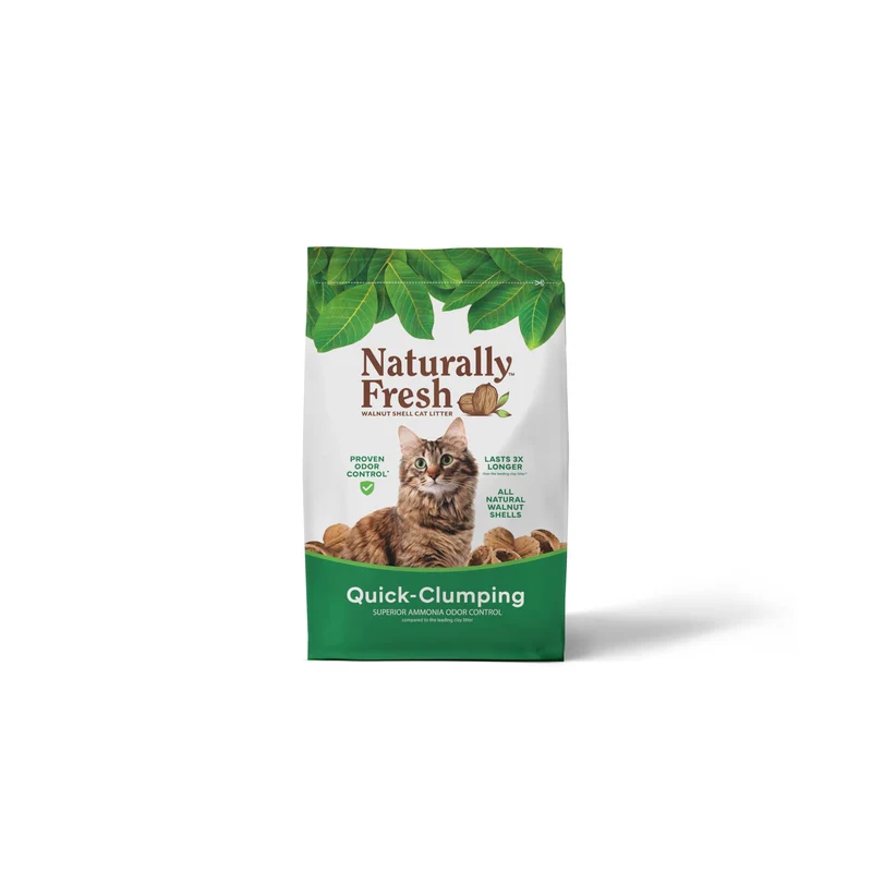 Naturally Fresh Litière pour Chats – Coquilles de Noix, Grume Rapide, Sans Parfum, Upcyclée, 30 Livres