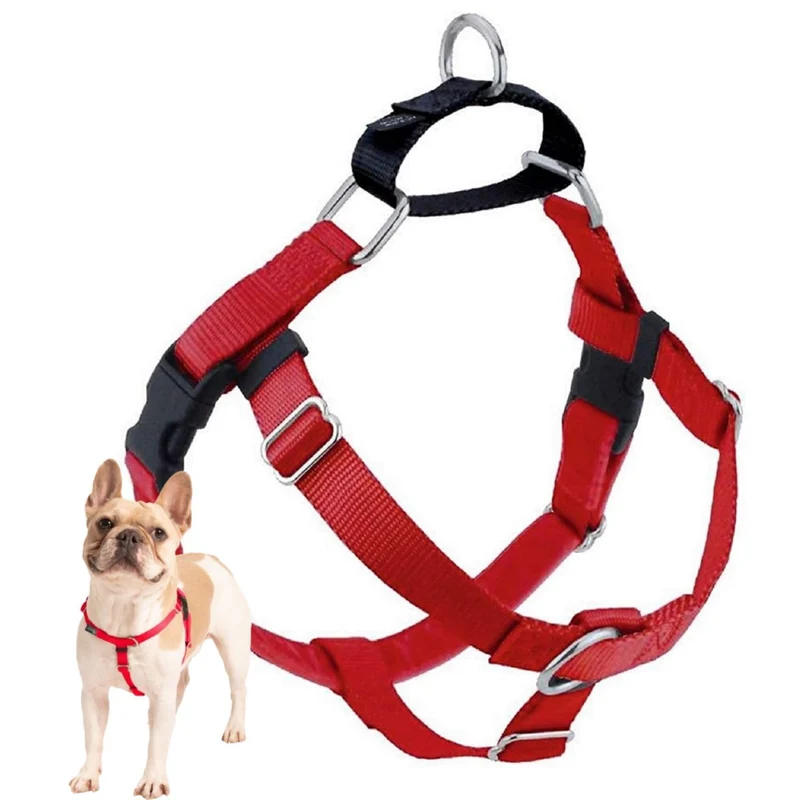 2 Hounds Design Freedom Harnais anti-tirage – Réglable, Contrôle facile, Confort, Fabriqué aux États‑Unis