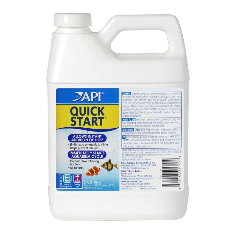 API DÉMARRAGE RAPIDE – Bactéries nitrifiantes pour aquarium eau douce et eau salée, bouteille 32 onces