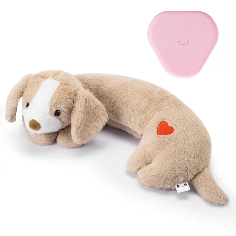 Moropaky Jouet Chiot Cœur Battant – Apaisement, Sommeil et Confort