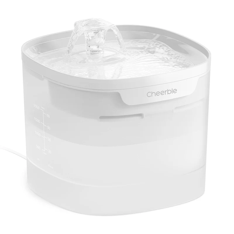 Fontaine Cheerble Elfin E1 Lite pour chat sans pompe – capacité 2 L, hydratation continue, sans BPA