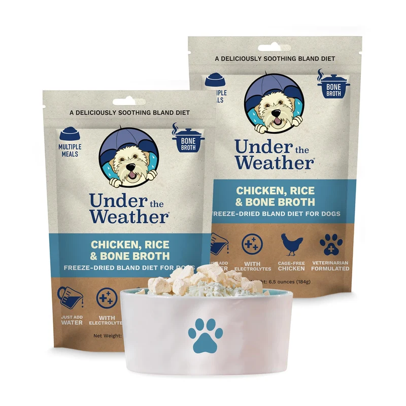 Under the Weather Bland Diet pour Chiens — Repas bland rapide avec électrolytes | 2x6oz