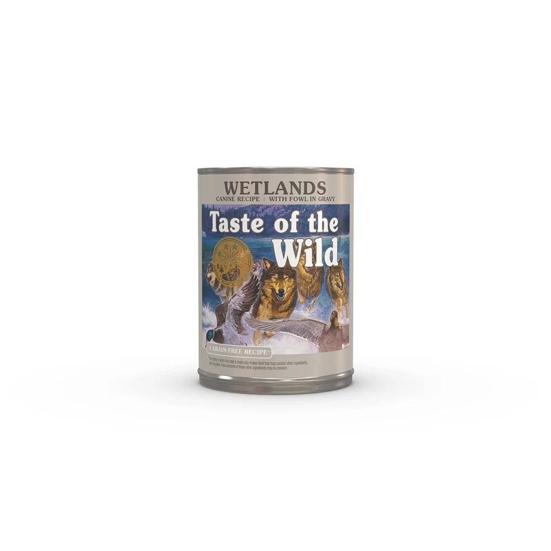 Taste of the Wild Wetlands - Recette canine au canard en sauce, boîte 375 g, Lot de 12