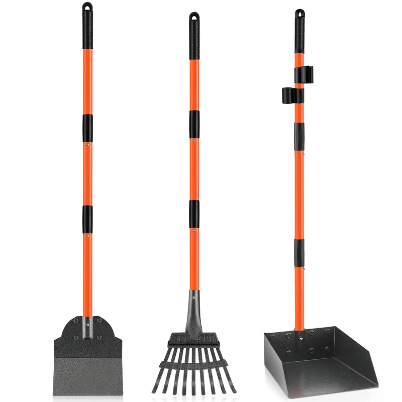 ROIUBPO Pooper Scooper – Anse Detachable Longue, Acier et Aluminium
