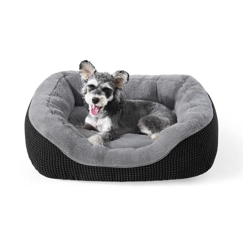 INVENHO: Lit Petit Chien Orthopédique Lavable, Doux Plush, Anti-Dérapant