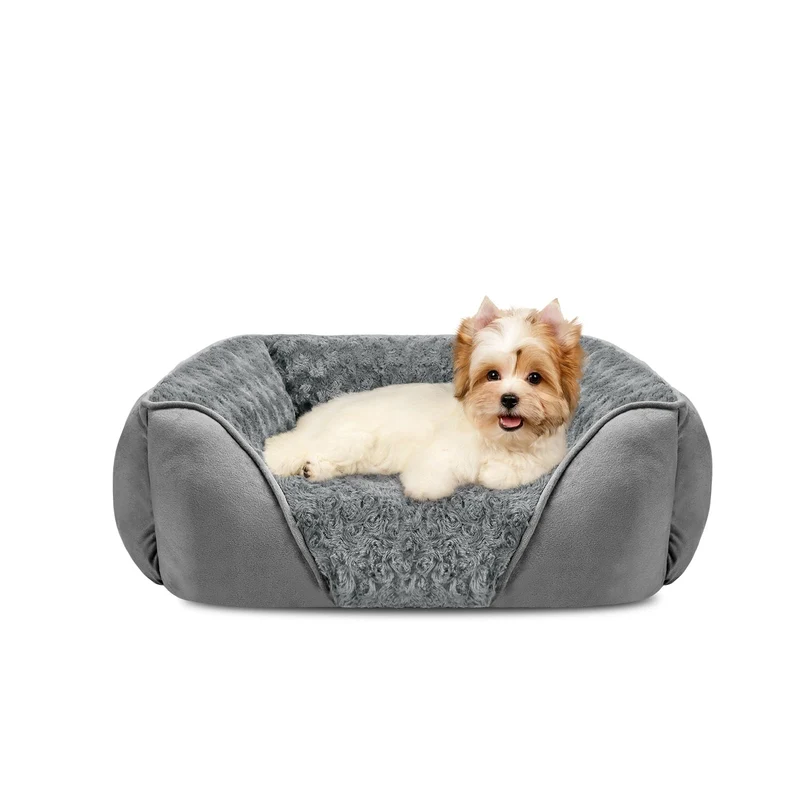 INVENHO Petit Lit Chien Rectangulaire — Lavable, Orthopédique et Antidérapant