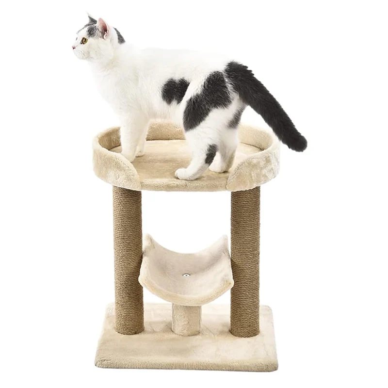 Amazon Basics Arbre à Chat Multiplateformes avec Griffoirs Beige