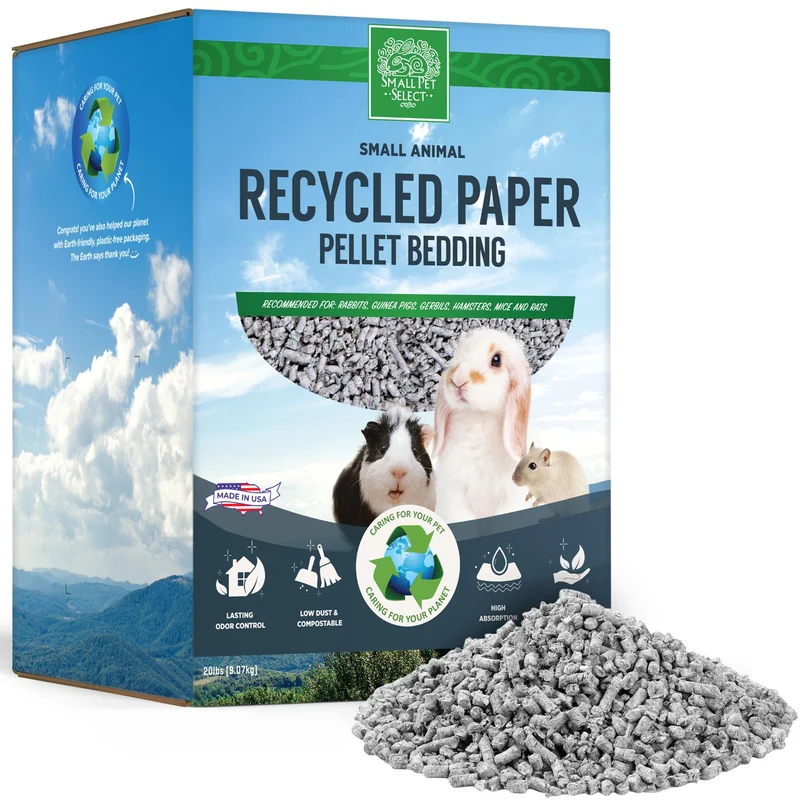 Small Pet Select Litière Pellets Recyclés – Absorption Élevée et Contrôle des Odeurs, 20lb