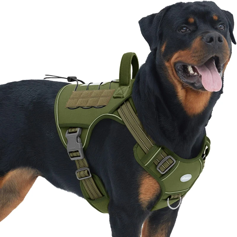 AUROTH Harnais Tactique Chien Grand – Sans Tirage, Ajustable, Molle & Réfléctif