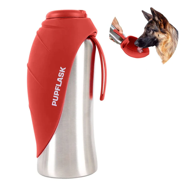 PupFlask Large – Gourde pour chiens Tuff Pupper | 27 oz ou 40 oz, Étanche et Portable en Acier Inoxydable