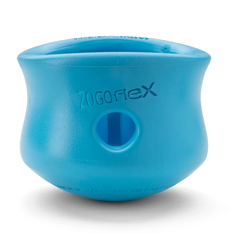 WEST PAW Zogoflex Toppl – Jouet puzzle alimentaire pour chien (X-Large, bleu aqua), fabriqué aux États‑Unis
