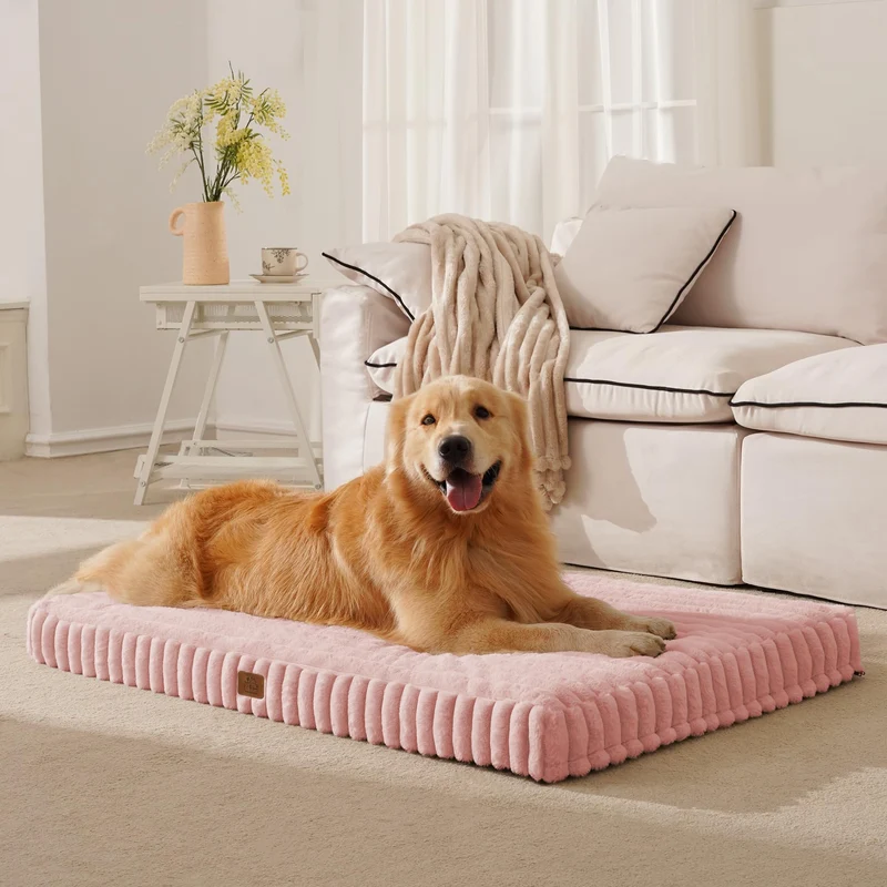 DOPEDIO Oreiller orthopédique pour chien gros – Rose, imperméable, 36x27x3