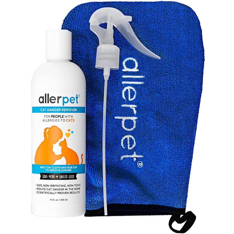 Allerpet Aloe Vera Free — Remède anti-dander pour chats, soin naturel sans rinçage (12 oz)