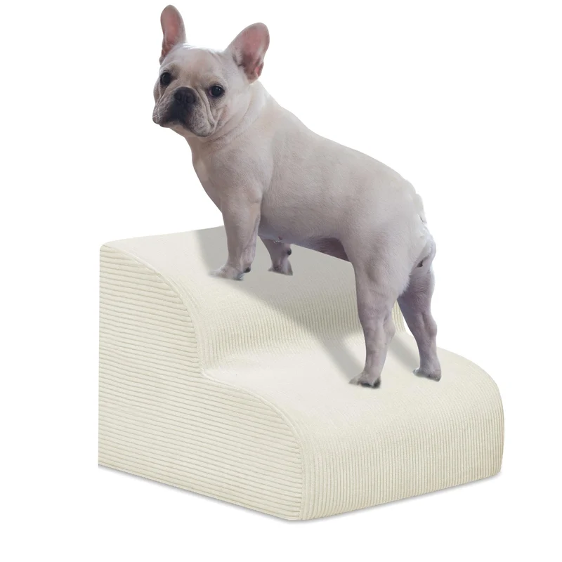Mesa Lemon Escalier pour Chien – 2 à 4 Marches, Densité Élevée, Imperméable, Hauteur 11,8 po