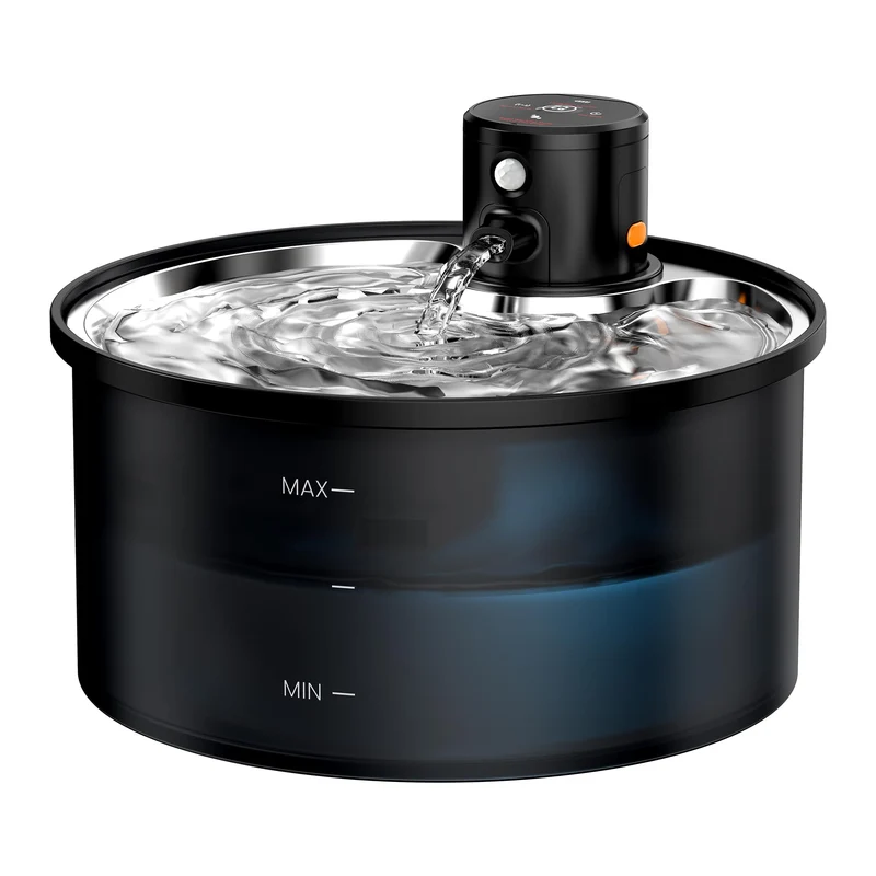 VKIMISS Fontaine d'eau sans fil pour chats – 3,2 L (108 oz), Rechargeable