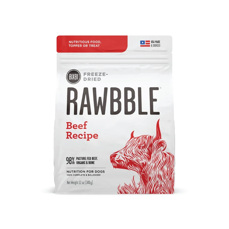 BIXBI Liberty Boeuf Lyophilisé – 98% Viande & Organes, Sans Réfrigération