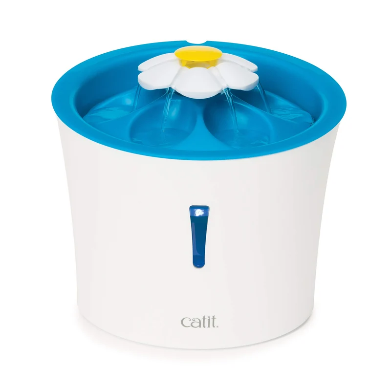 Catit Fontaine-Fleur à LED – Fontaine pour chat avec filtre triple action, 3 L