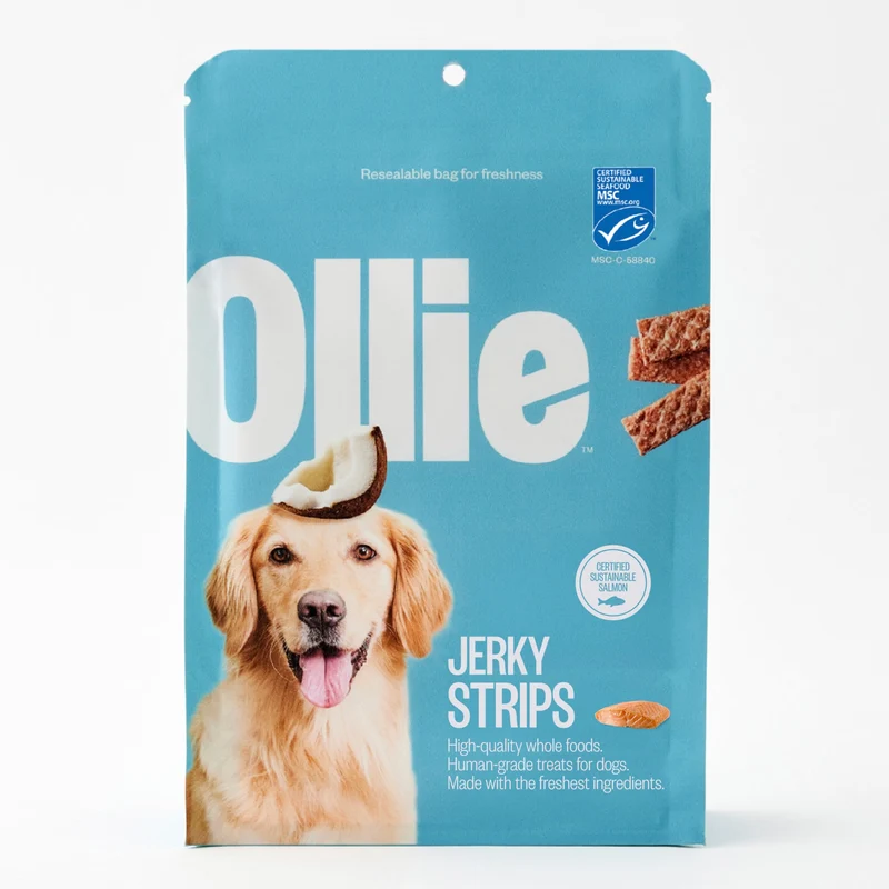 Ollie – Friandises au Saumon et Noix de Coco pour Chiens, 3 Paquets de 142 g, Ingrédients de Qualité Humaine