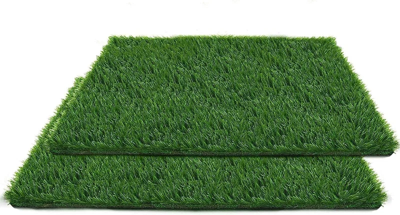 SSRIVER Gazon Artificiel pour Chiens – Tapis de Toilette Intérieur/Extérieur 25,5 x 19,5 cm (Pack de 2)
