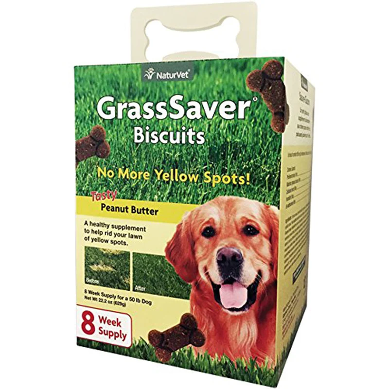 NaturVet GrassSaver Biscuits pour chiens – Goût beurre de cacahuète, 22 oz