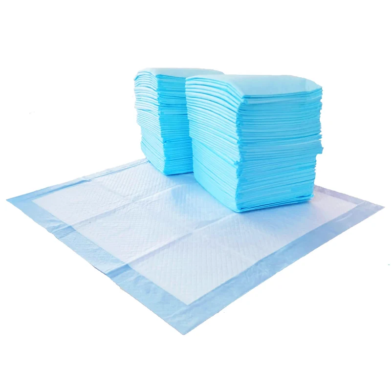 Amazon Basics Tapis d'entraînement parfumés pour chiens et chiots — 5 couches, anti-fuite, séchage rapide, 22 x 22 po, bleu, 150 unités