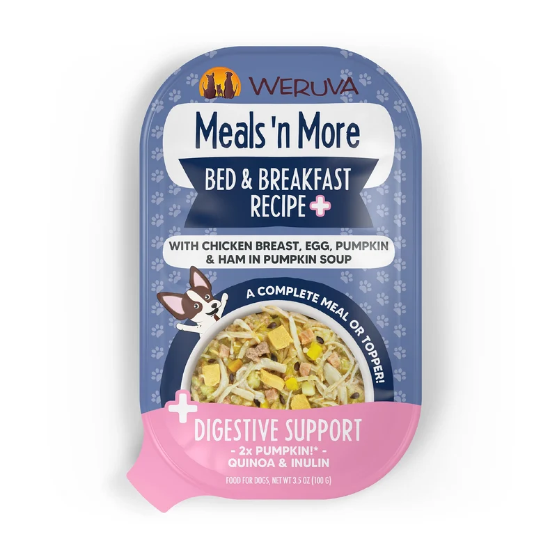 Weruva Meals 'n More Bed & Breakfast Plus Soutien Digestif — Nourriture humide pour chien, 3,5 oz (pack de 12)