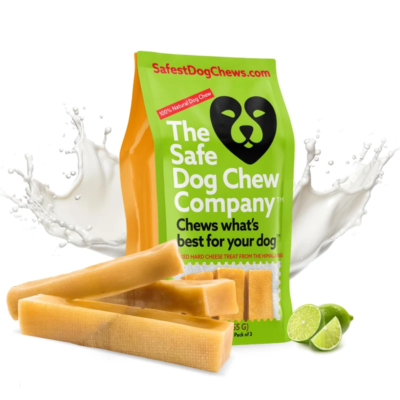 The Safe Dog Chew Company – Friandises au Fromage Himalayen XXL (Pack de 3) sans conservateurs et sans odeur