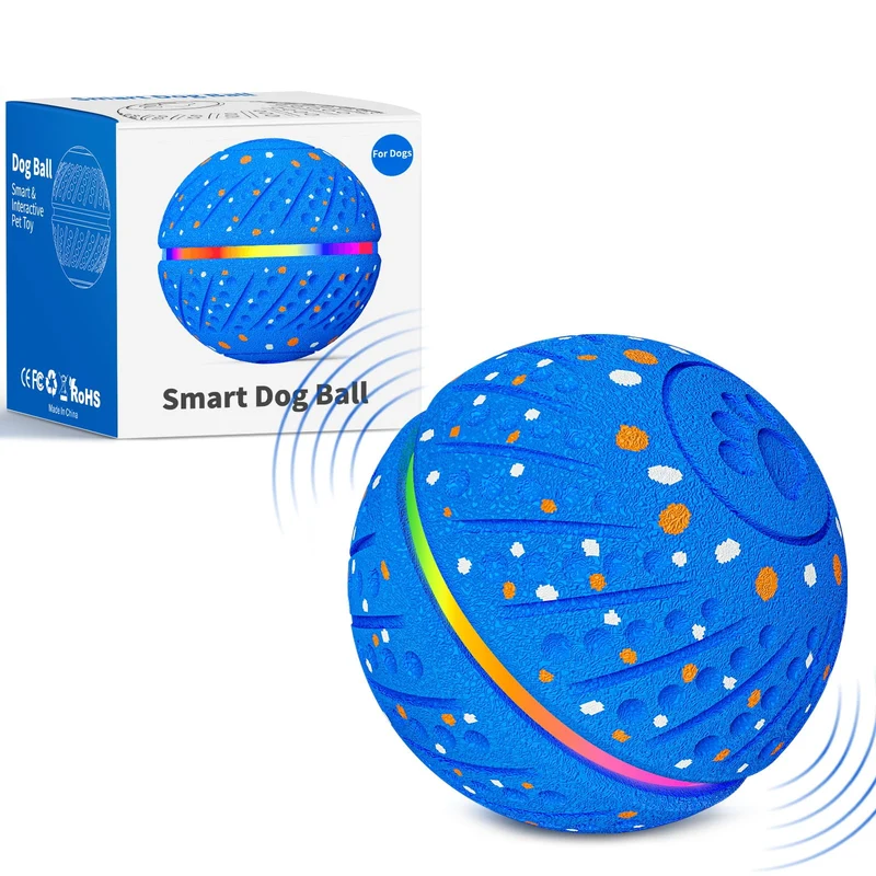 Sankell Balle Interactive pour Chiens – Ballon Intelligent Lumineux, 3 Modes, E-TPU, Petits et Moyens