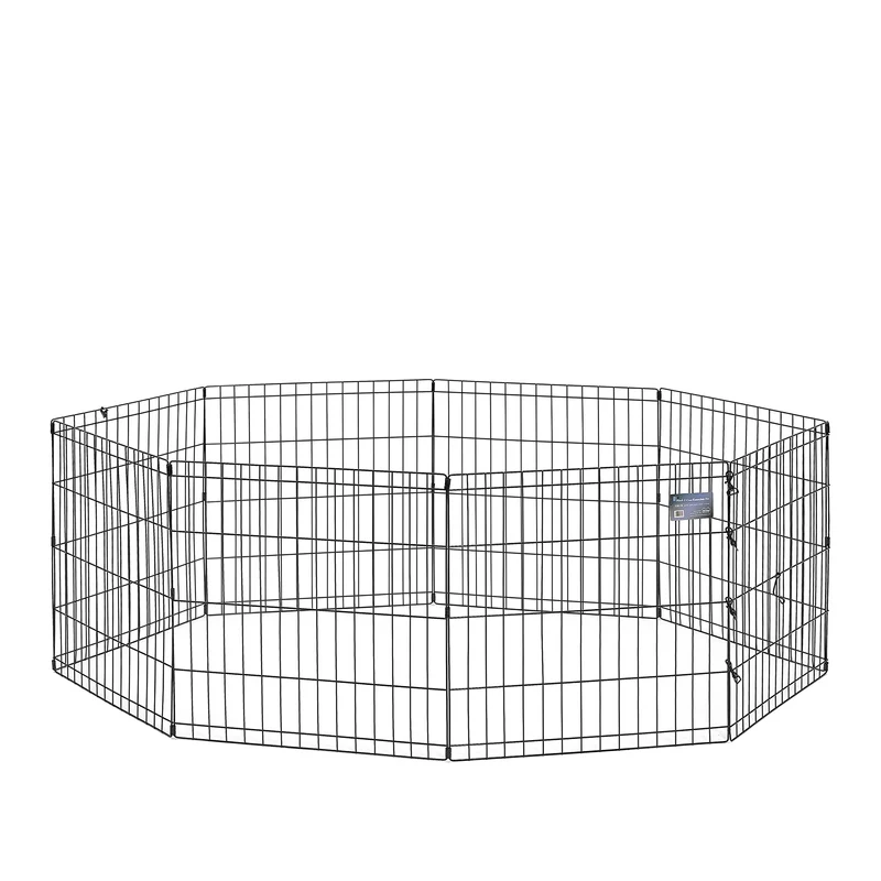 MidWest Homes for Pets - Enclos d’exercice 24 pouces sans porte, 16 pieds carrés, pliable pour intérieur et extérieur