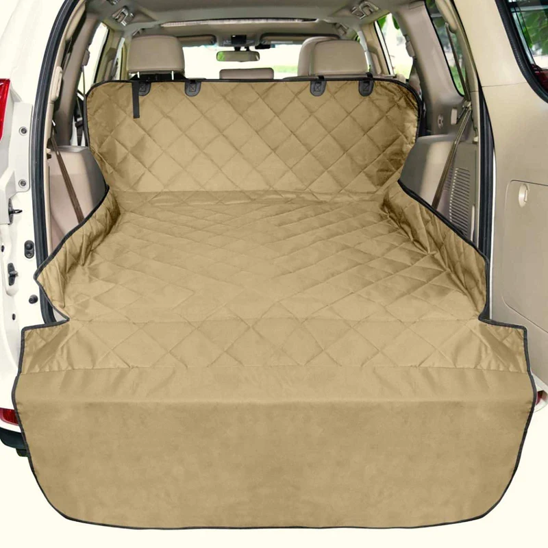 F-color Liner de Coffre SUV pour Chiens – Étanche, Antidérapant et Universel (Khaki)